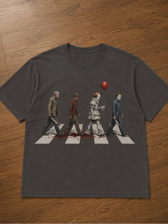 Comfort Colors Other - Horror Characters Abbey Road Graphic Pepper T-Shirt